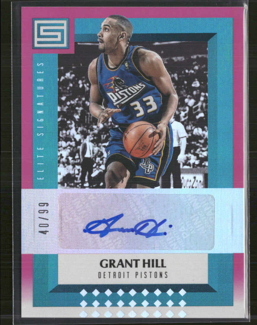 2017-18 Panini Status Elite Signatures Pink #/99 Grant Hill #ES-GHL