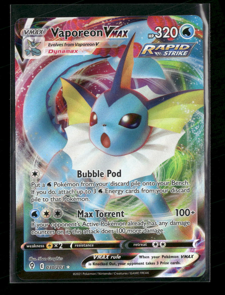 SWSH07: Evolving Skies Vaporeon VMAX #030/203