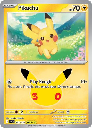 Pikachu 047/128 - ME 30th Celebration Holofoil