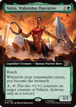 Nakia, Wakandan Operative (Extended Art) (MSC-384) - Commander: Marvel Super Heroes Foil