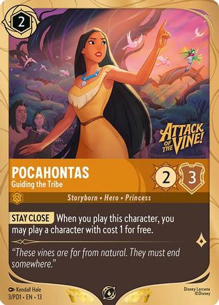 Pocahontas - Guiding the Tribe (3) - Disney Lorcana Promo Cards Holofoil