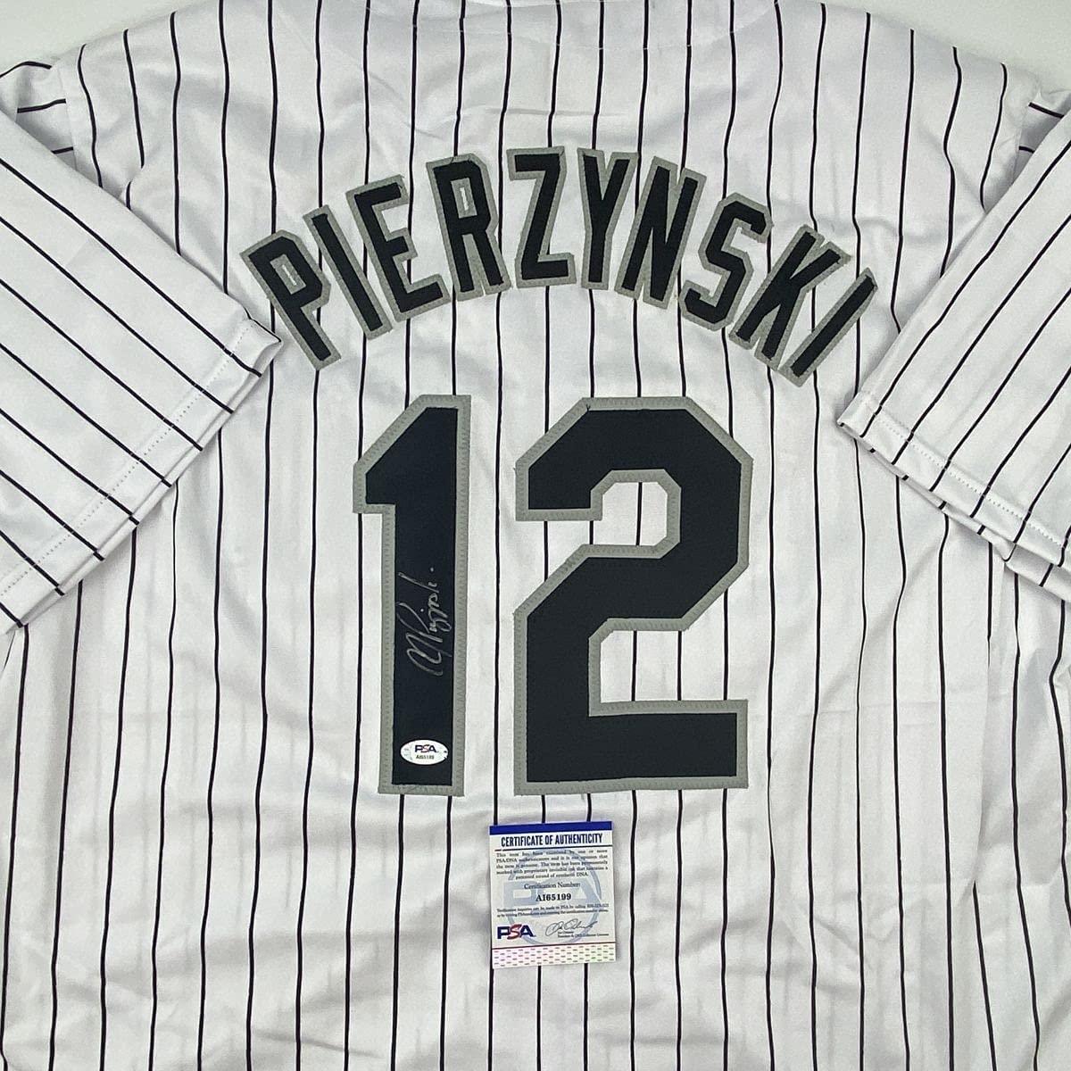 Autographed/Signed AJ A.J. Pierzynski Chicago Pinstripe Baseball Jersey PSA/DNA COA