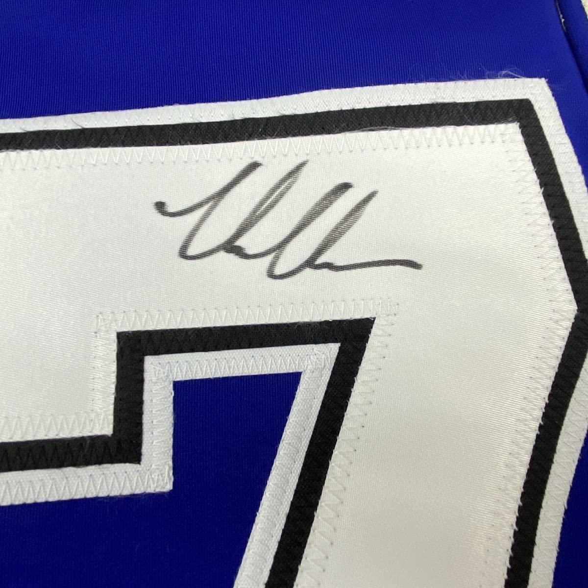 Autographed/Signed Victor Hedman Tampa Bay Blue Hockey Jersey JSA COA