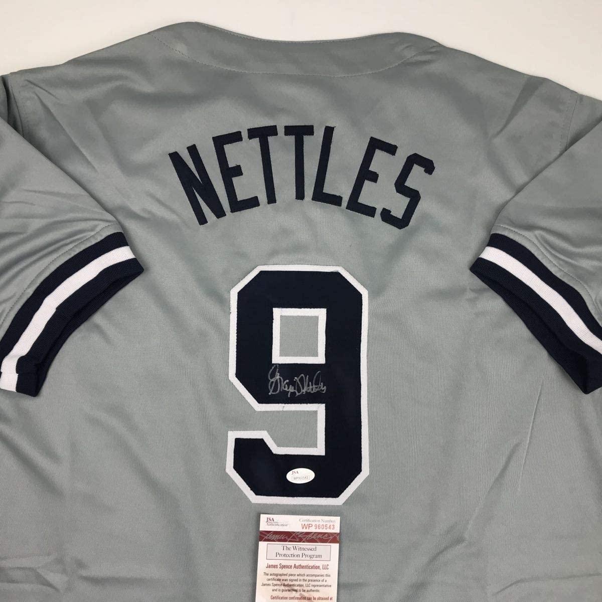 Autographed/Signed Graig Nettles New York Grey Baseball Jersey JSA COA