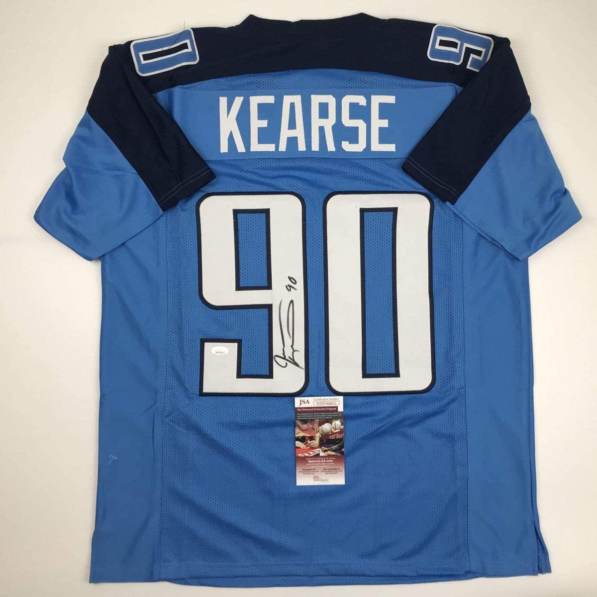 Autographed/Signed Jevon Kearse Tennessee Powder Blue Football Jersey JSA COA