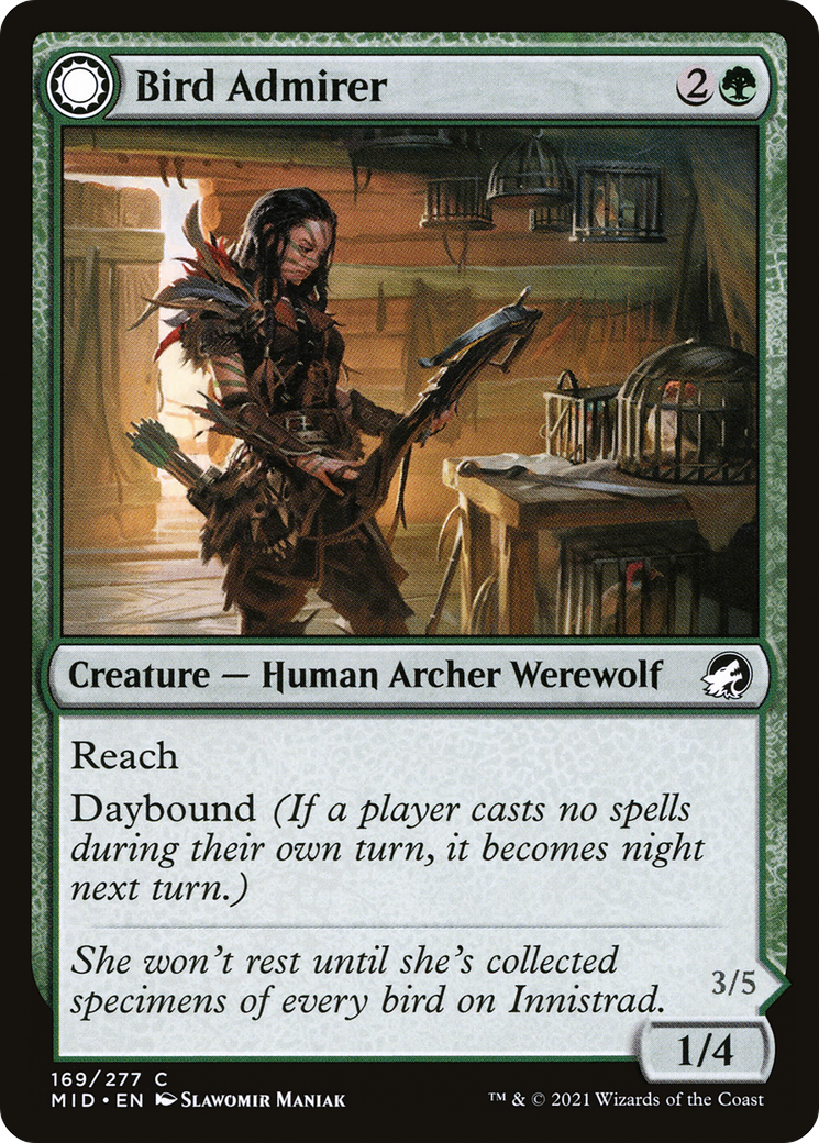 Bird Admirer // Wing Shredder (MID-169) - Innistrad: Midnight Hunt: (Double Faced Transform) Foil