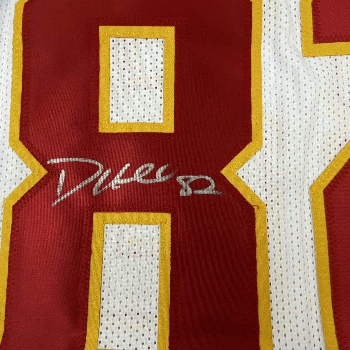 Autographed/Signed Dante Hall Kansas City White Football Jersey PSA/DNA COA