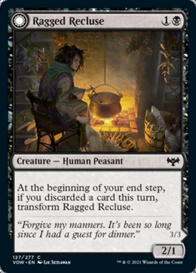 Ragged Recluse // Odious Witch (VOW-127) - Innistrad: Crimson Vow: (Double Faced Transform) Foil