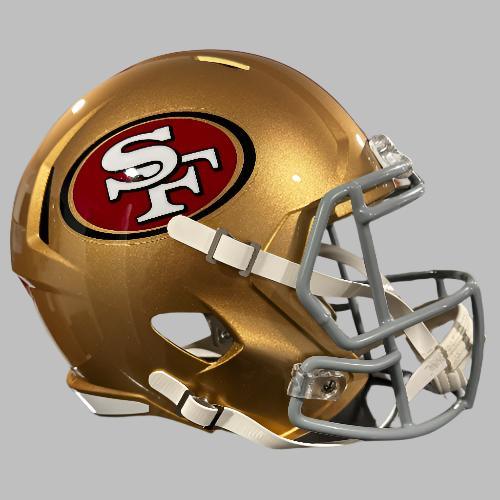 San Francisco 49ers Full Size Speed Replica Football Helmet- NFL