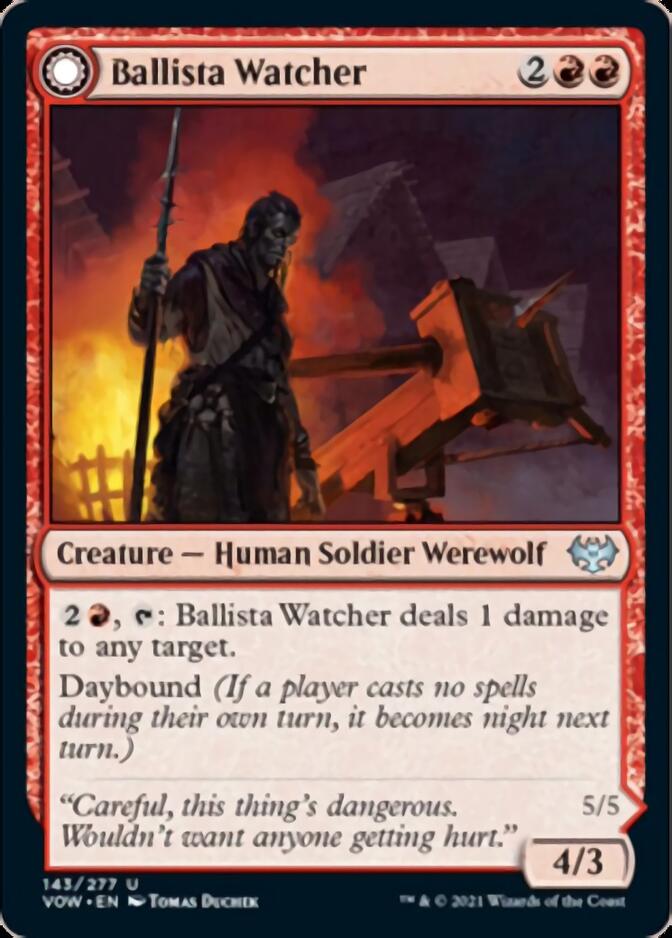 Ballista Watcher // Ballista Wielder (VOW-143) - Innistrad: Crimson Vow: (Double Faced Transform) Foil