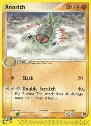 Anorith 028/100 - Sandstorm Reverse Holofoil
