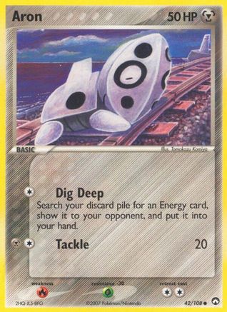 Aron 042/108 - Power Keepers - Reverse Holofoil