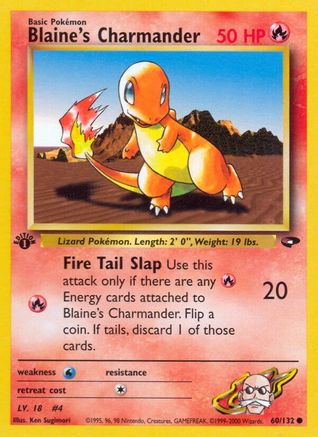 Blaine's Charmander 060/132 - Gym Challenge 1st Edition