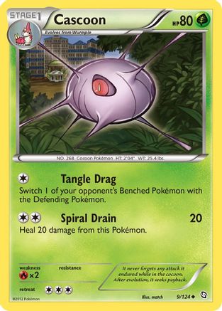 Cascoon 009/124 - Dragons Exalted Reverse Holofoil