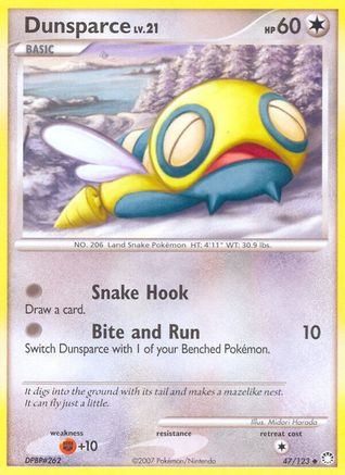 Dunsparce 047/123 - Mysterious Treasures Reverse Holofoil