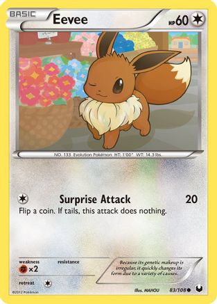 Eevee 083/108 - Dark Explorers Reverse Holofoil