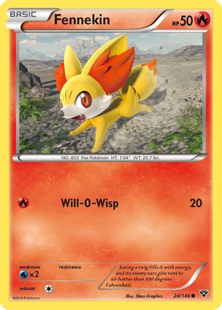 Fennekin 024/146 - XY Base Set Reverse Holofoil