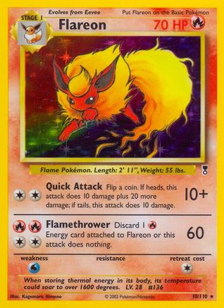 Flareon 010/110 - Legendary Collection Reverse Holofoil
