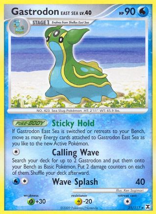Gastrodon East Sea 021/111 - Rising Rivals Reverse Holofoil