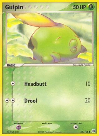 Gulpin 051/106 - Emerald Reverse Holofoil