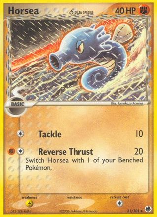 Horsea (Delta Species) 031/101 - Dragon Frontiers Reverse Holofoil