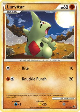 Larvitar 051/95 - Unleashed Reverse Holofoil