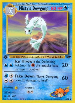 Misty's Dewgong 054/132 - Gym Challenge 1st Edition