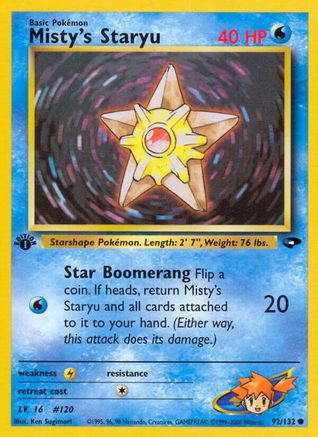 Misty's Staryu 092/132 - Gym Challenge 1st Edition