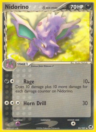 Nidorino (Delta Species) 035/101 - Dragon Frontiers Reverse Holofoil