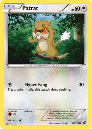 Patrat 078/114 - Black and White Reverse Holofoil