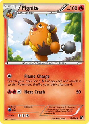 Pignite 017/114 - Black and White Reverse Holofoil