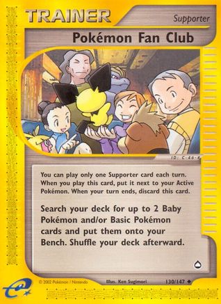 Pokemon Fan Club 130/147 - Aquapolis Reverse Holofoil