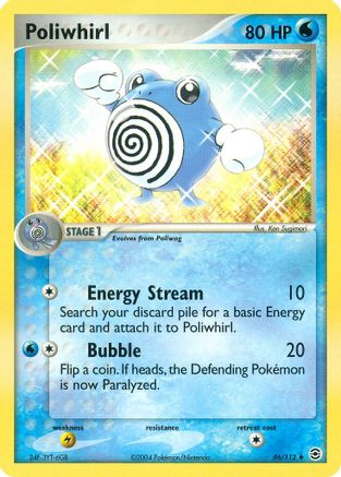 Poliwhirl 046/112 - FireRed & LeafGreen Reverse Holofoil