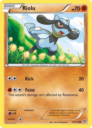 Riolu 076/135 - Plasma Storm Reverse Holofoil