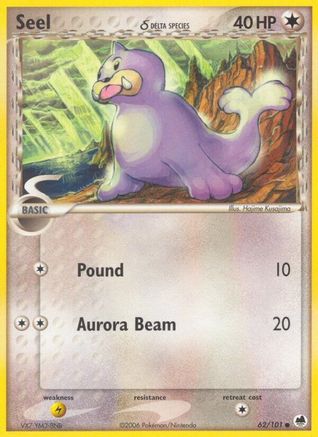 Seel (Delta Species) 062/101 - Dragon Frontiers Reverse Holofoil
