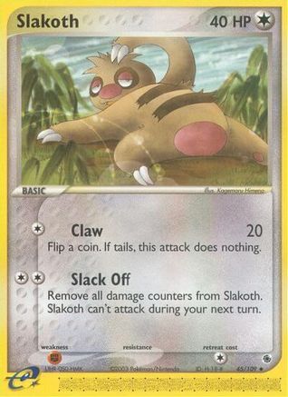 Slakoth 045/109 - Ruby and Sapphire Reverse Holofoil