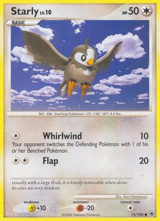 Starly 075/100 - Majestic Dawn Reverse Holofoil