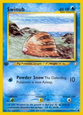 Swinub 079/111 - Neo Genesis 1st Edition