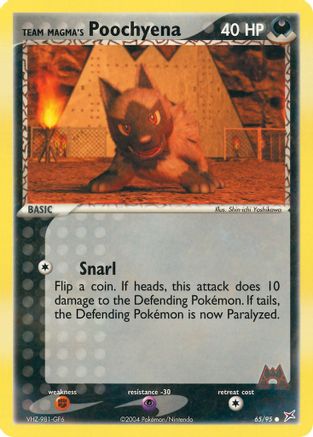 Team Magma's Poochyena 065/95 - Team Magma vs Team Aqua Reverse Holofoil