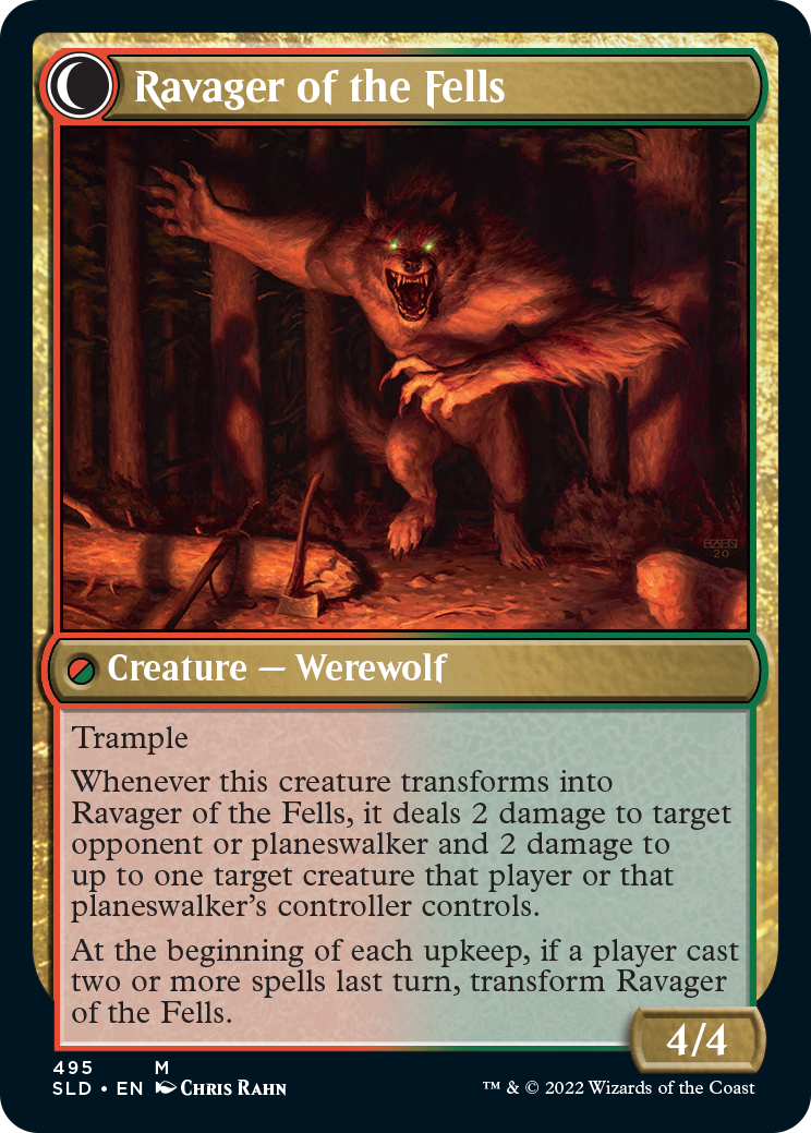 Huntmaster of the Fells // Ravager of the Fells (SLD-495) - Secret Lair Drop: (Double Faced Transform)