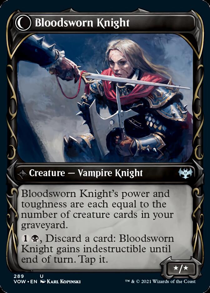 Bloodsworn Squire // Bloodsworn Knight (VOW-289) - Innistrad: Crimson Vow: (Showcase, Double Faced Transform)