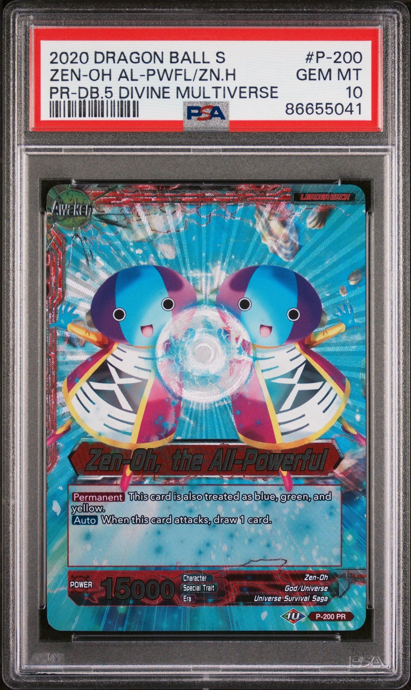2020 DRAGON BALL SUPER ZEN-OH AL-PWFL/ZN.H #P-200 - PSA 10