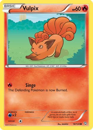 Vulpix 018/124 - Dragons Exalted Reverse Holofoil