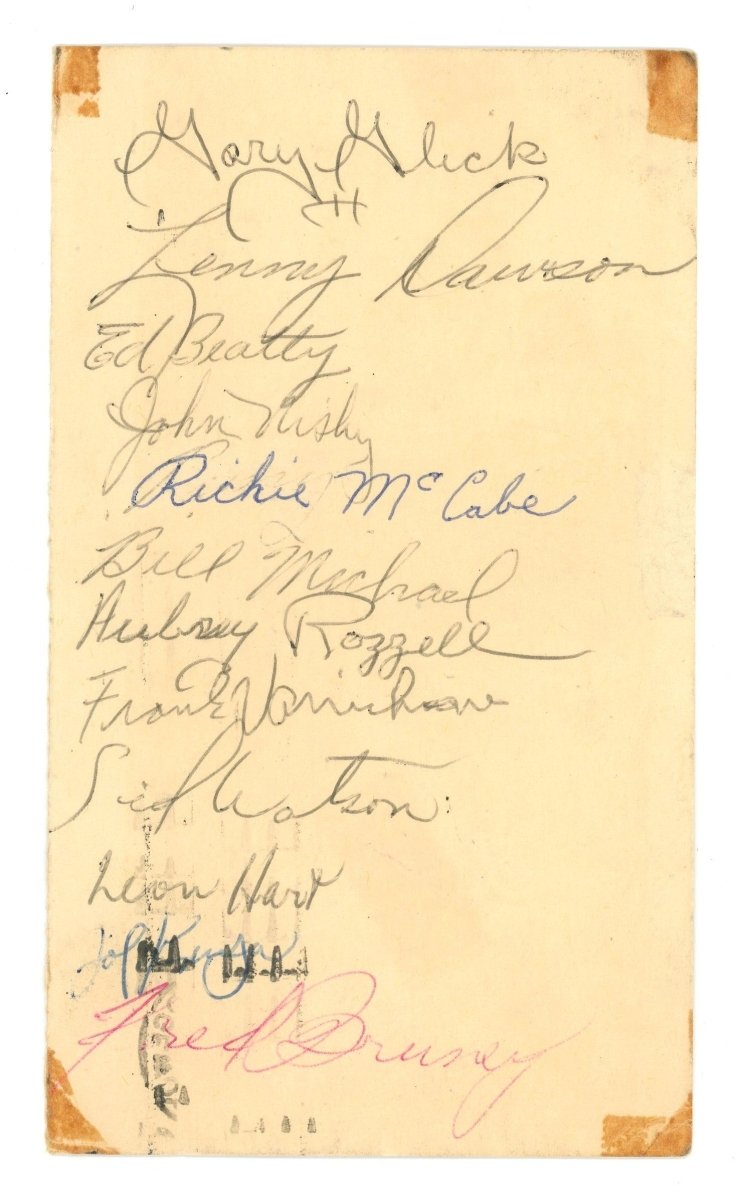 1957 Pittsburgh Steelers Team Signed GPC w/ Len Dawson Rookie Signature BAS LOA