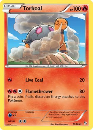 Torkoal 016/106 - XY Flashfire Reverse Holofoil