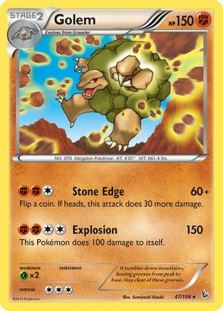 Golem 047/106 - XY Flashfire Reverse Holofoil