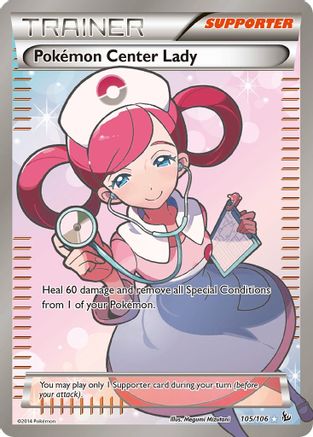 Pokemon Center Lady (Full Art) 105/106 - XY Flashfire Holofoil