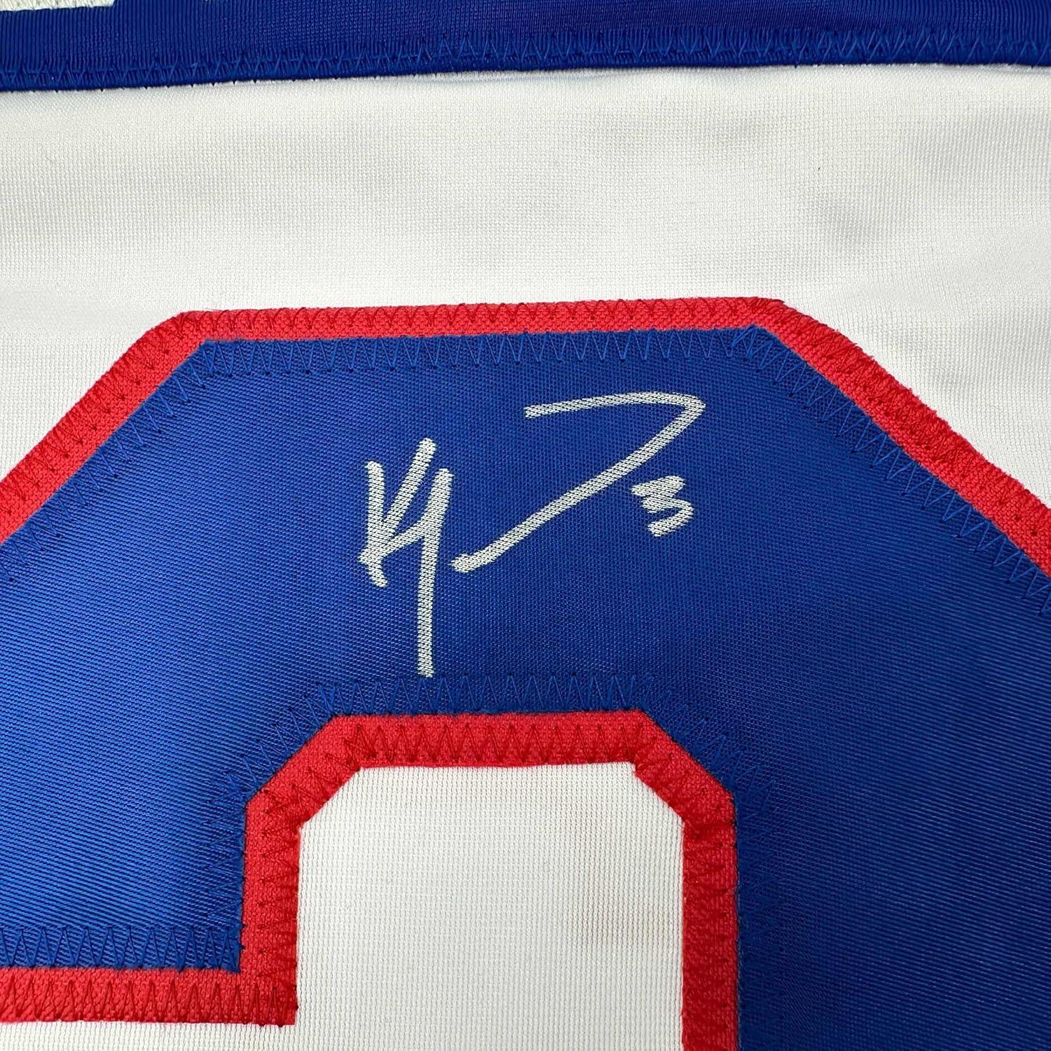 Framed Autographed/Signed Ken Morrow 35x39 1980 Miracle On Ice United States White Hockey Jersey JSA COA