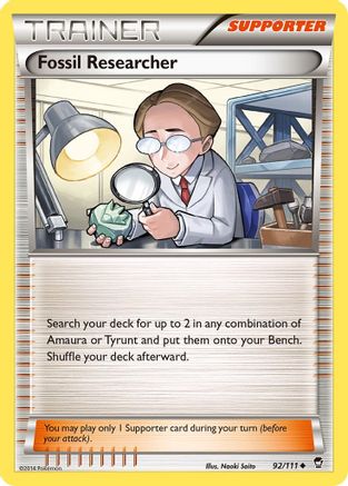 Fossil Researcher 092/111 - XY Furious Fists