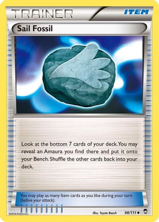 Sail Fossil 098/111 - XY Furious Fists